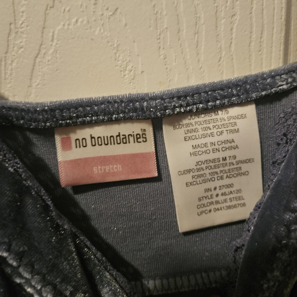No Boundaries Grey Velvet Top - Picture 3 of 3